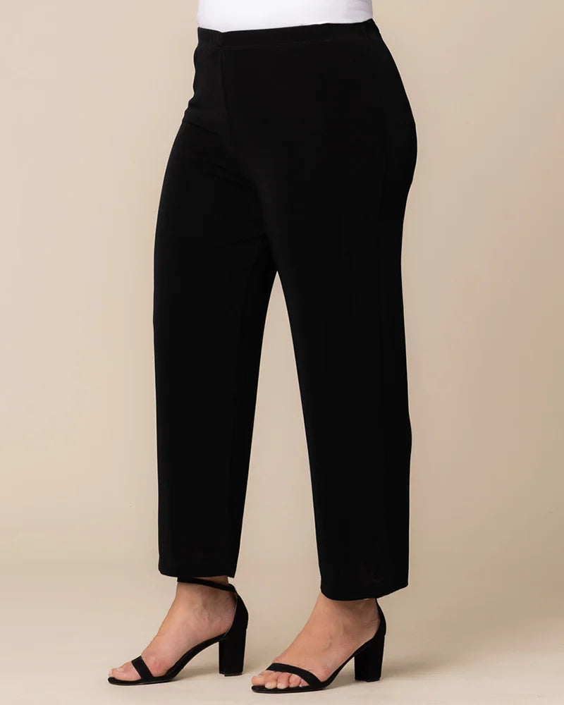 Classic Petite Pull-On Straight Leg Trousers by Vikki Vi