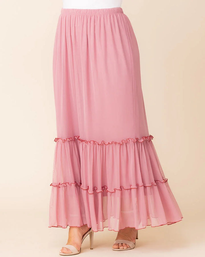 Isla Tiered Mesh Maxi Skirt – Sale!