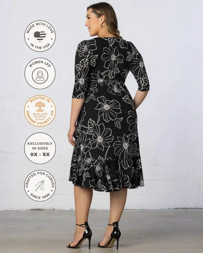 Flirty Flounce Wrap Dress