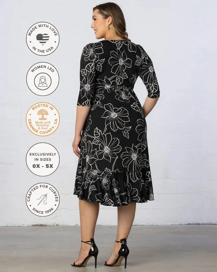 Flirty Flounce Wrap Dress