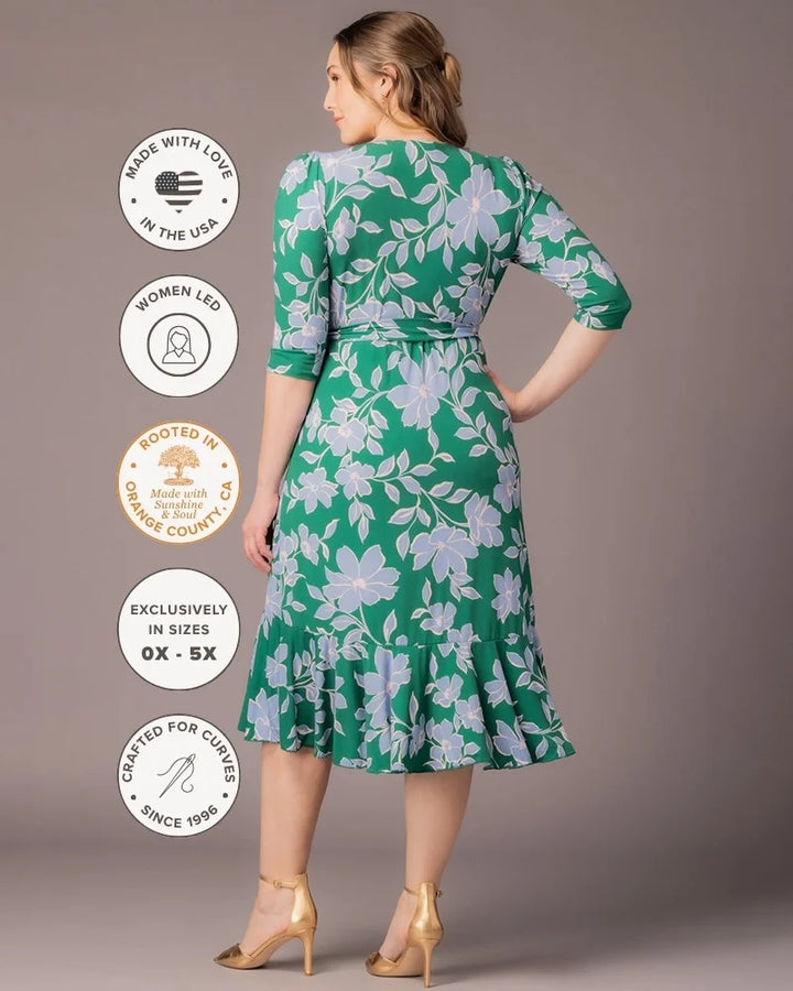 Flirty Flounce Wrap Dress