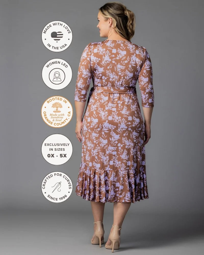 Flirty Flounce Wrap Dress