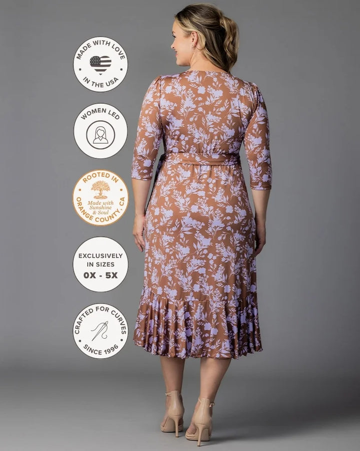 Flirty Flounce Wrap Dress
