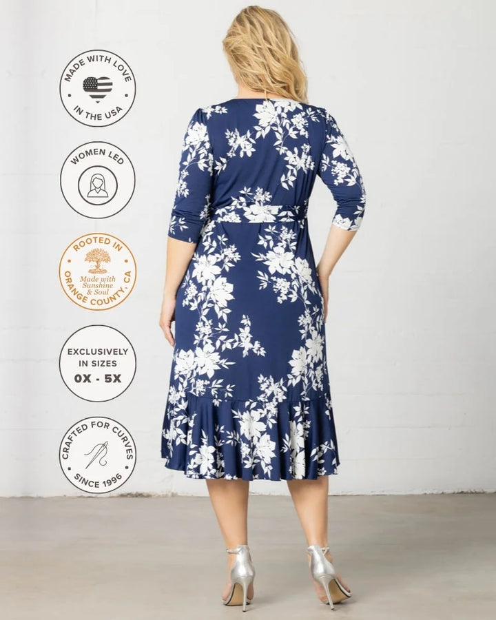 Flirty Flounce Wrap Dress
