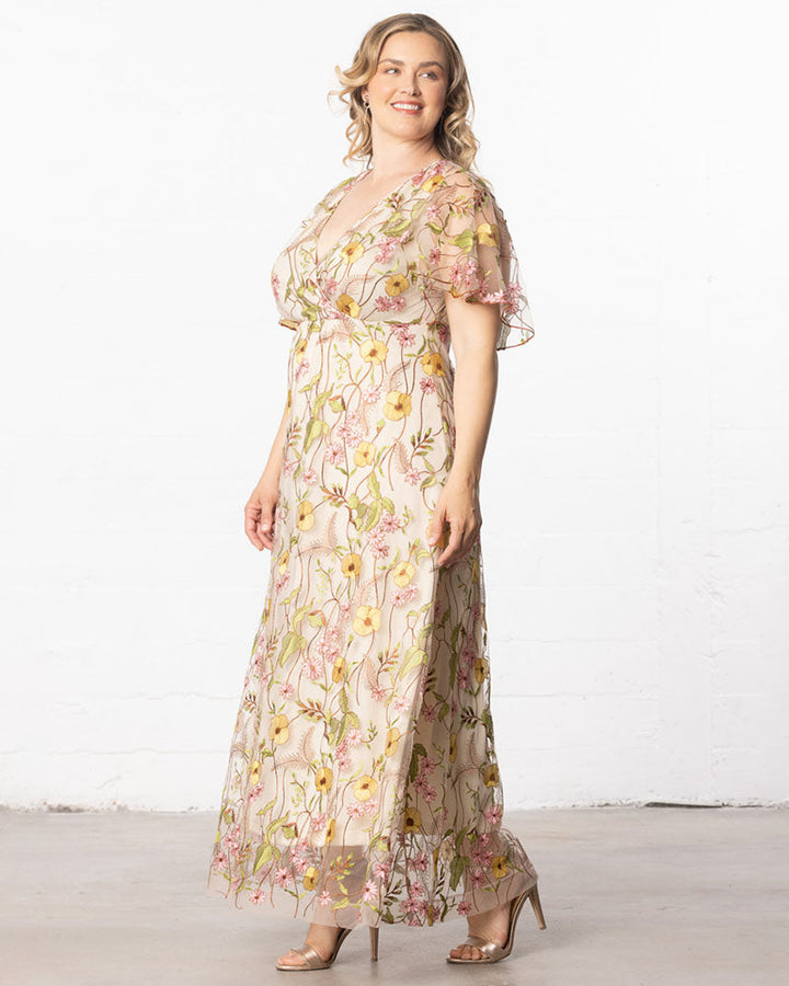 Embroidered Elegance Evening Gown