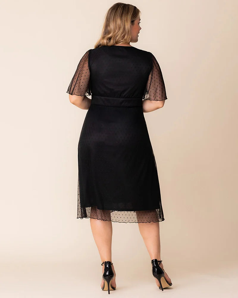 Margot Mesh Midi Cocktail Dress