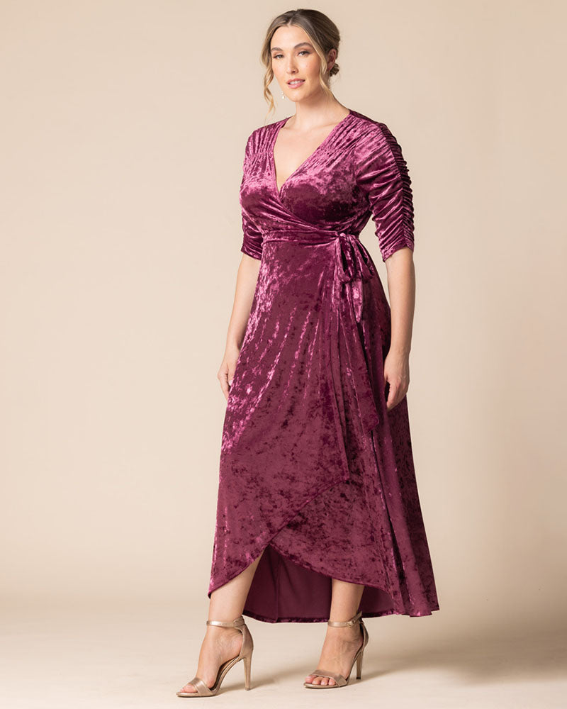 Cara Velvet Wrap Gown