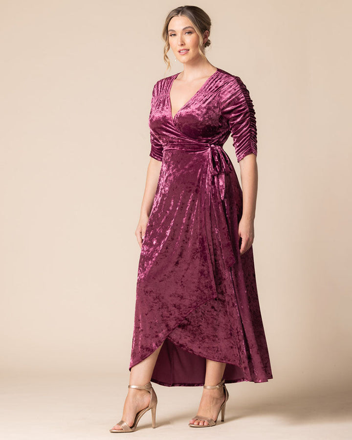 Cara Velvet Wrap Gown