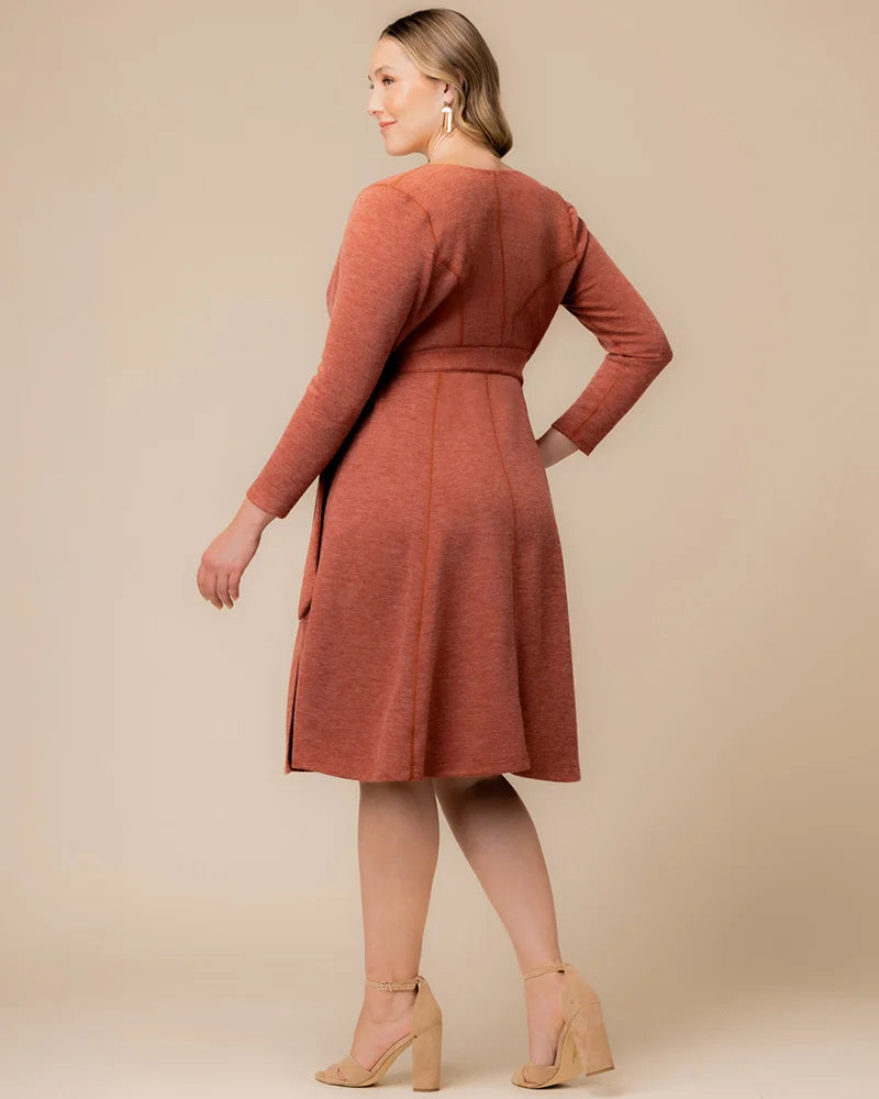 London Jumper Knit Wrap Dress - Sale!