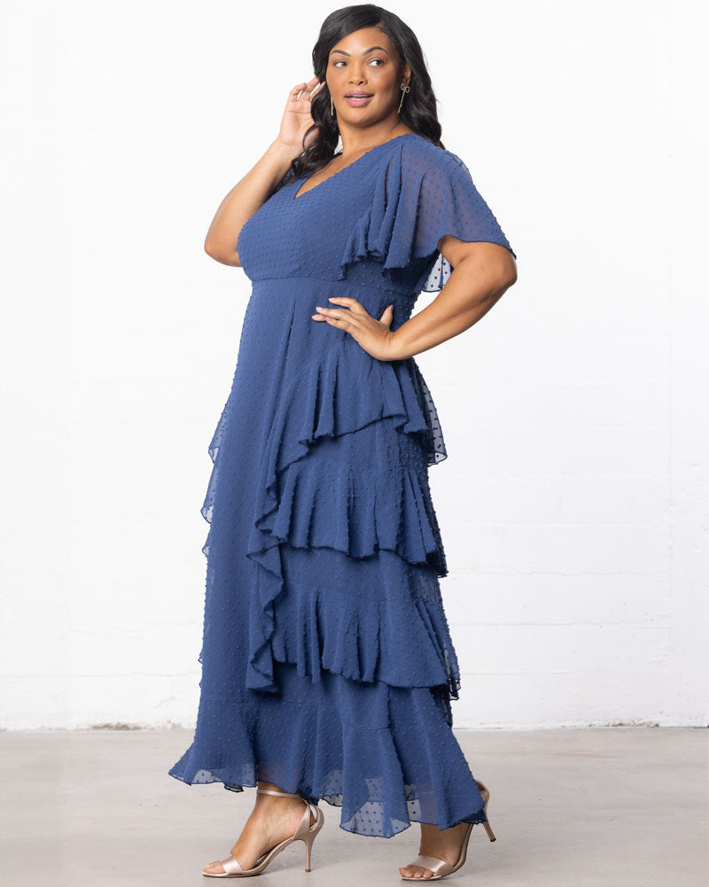 Tour de Flounce Chiffon Evening Gown - Sale!