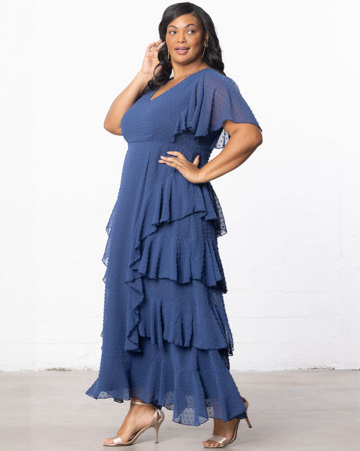 Tour de Flounce Chiffon Evening Gown - Sale!