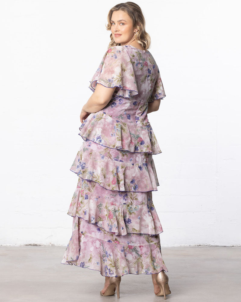 Tour de Flounce Chiffon Evening Gown - Sale!