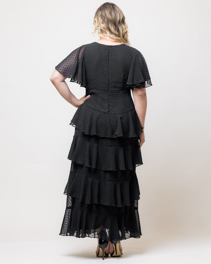 Tour de Flounce Chiffon Evening Gown - Sale!
