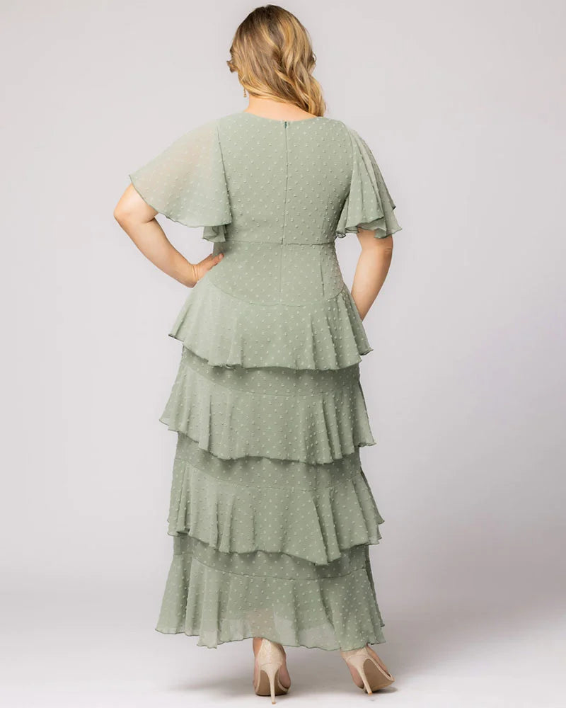 Tour de Flounce Chiffon Evening Gown - Sale!