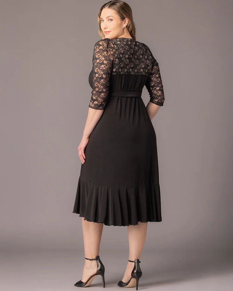 Lavish Lace Wrap Dress