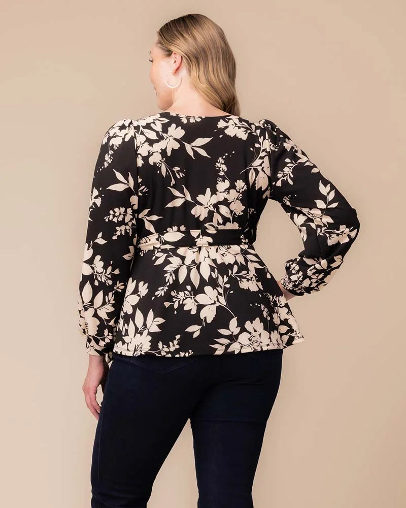 Natasha Long Sleeve Wrap Top