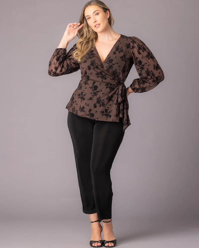 Alissa Long Sleeve Wrap Top