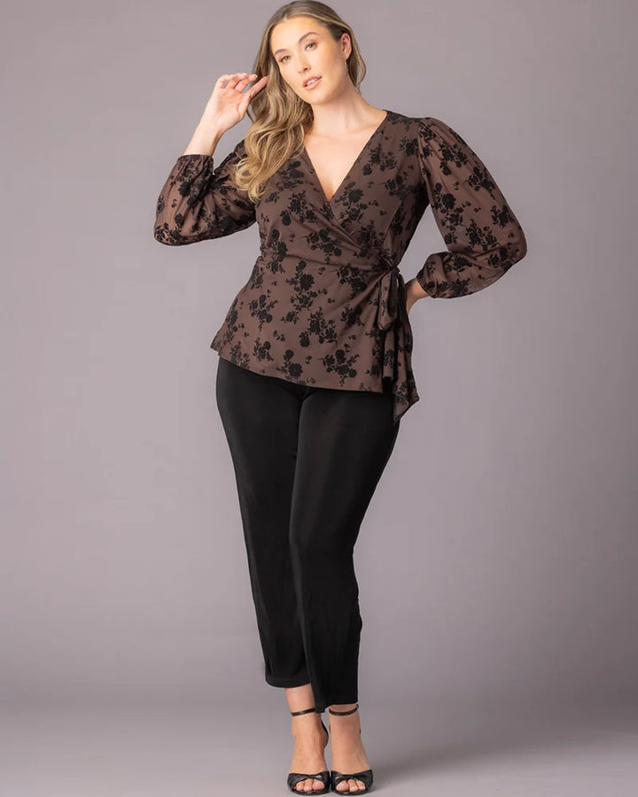 Alissa Long Sleeve Wrap Top