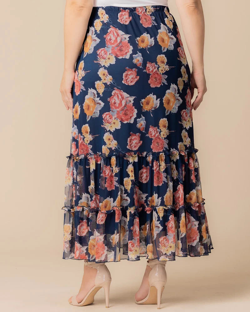 Isla Tiered Mesh Maxi Skirt – Sale!