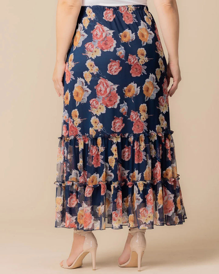 Isla Tiered Mesh Maxi Skirt – Sale!