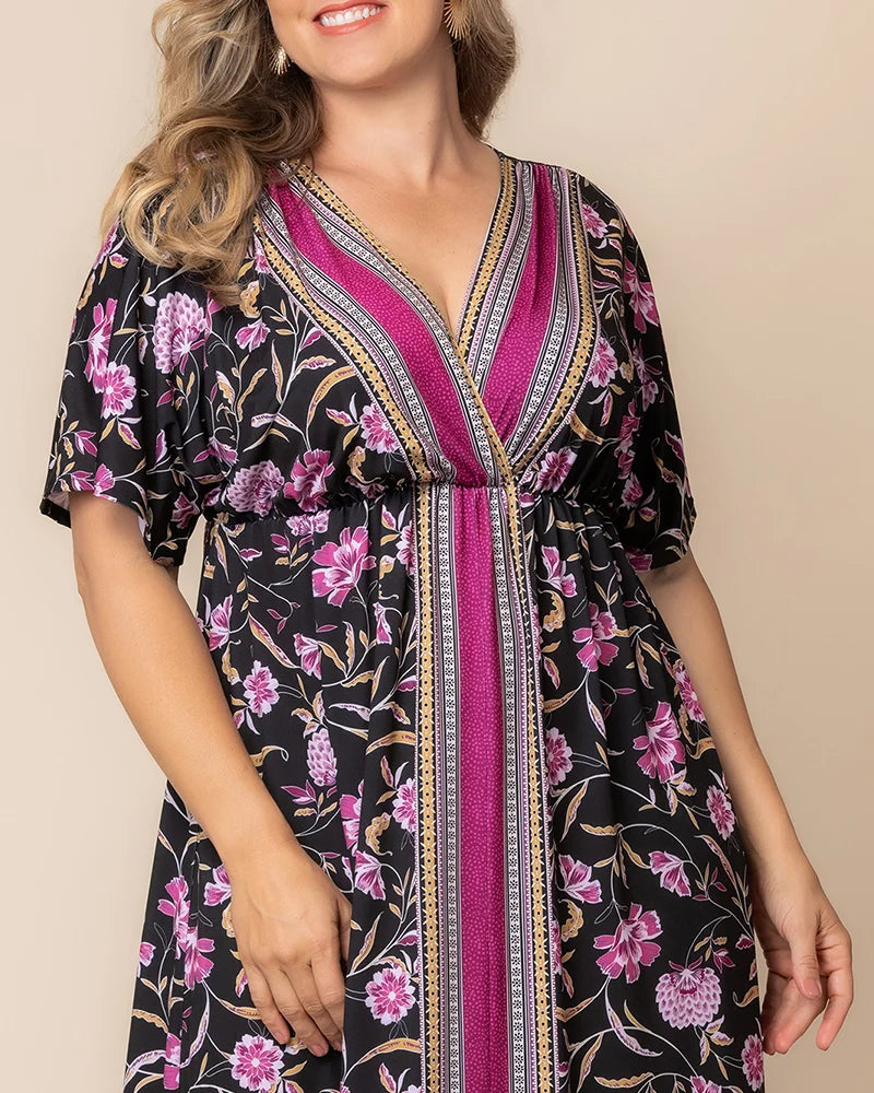 Wanderlust Border Print Maxi Dress
