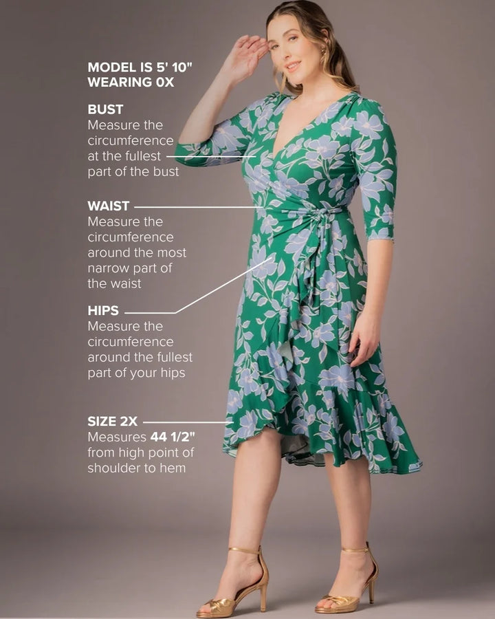 Flirty Flounce Wrap Dress