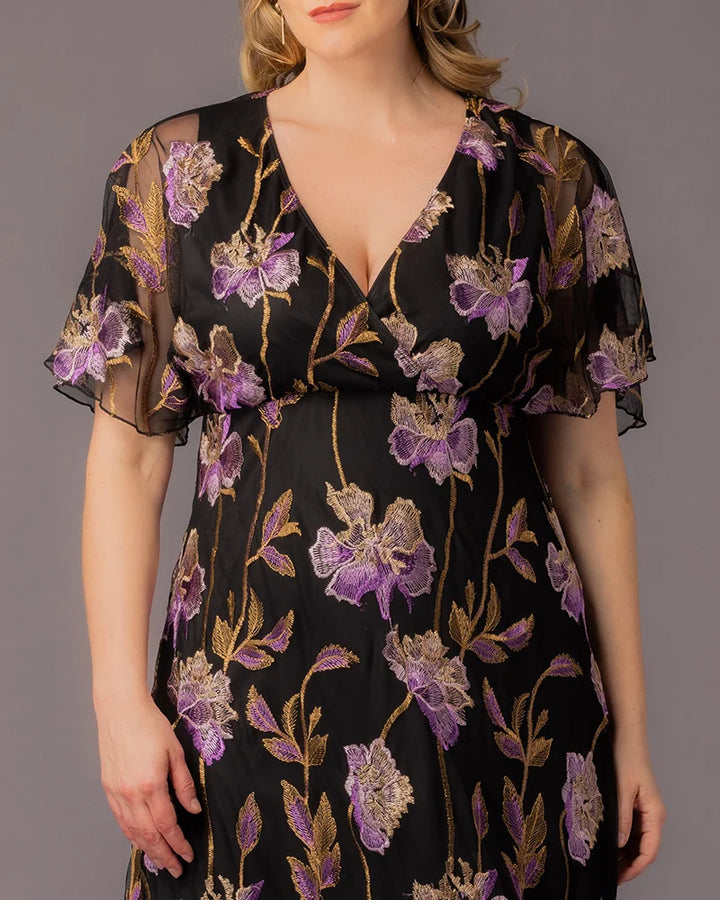 Embroidered Elegance Evening Gown