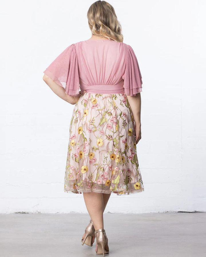 Lillian Embroidered Cocktail Dress