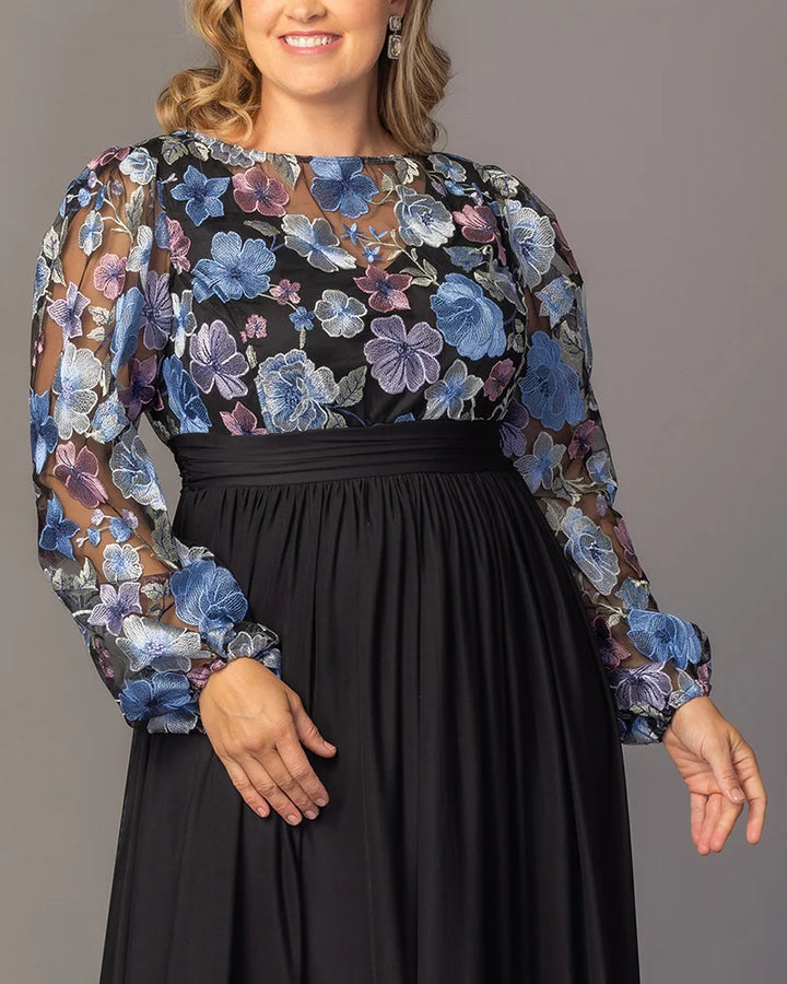 Eternal Embroidered Bodice Evening Gown