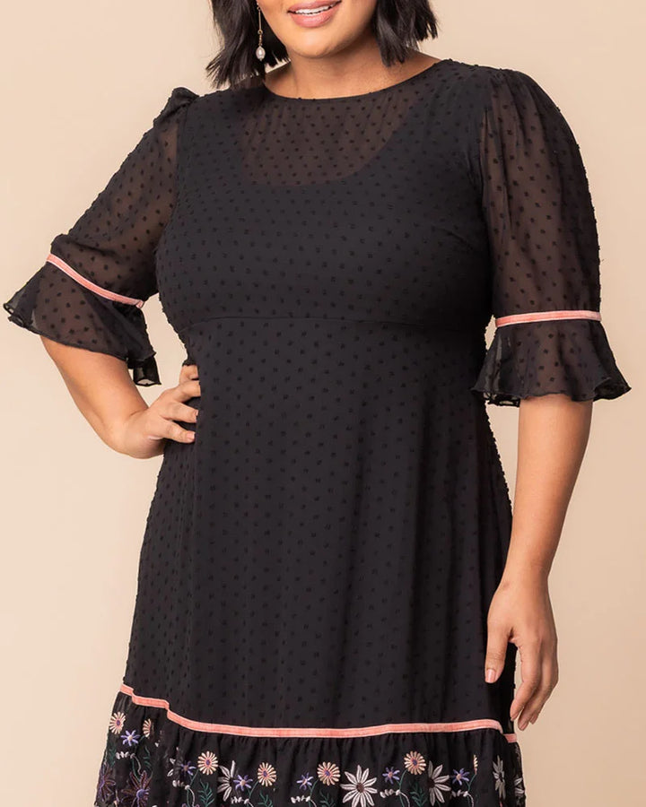 Mesmerizing Embroidered Cocktail Midi Dress - Sale!