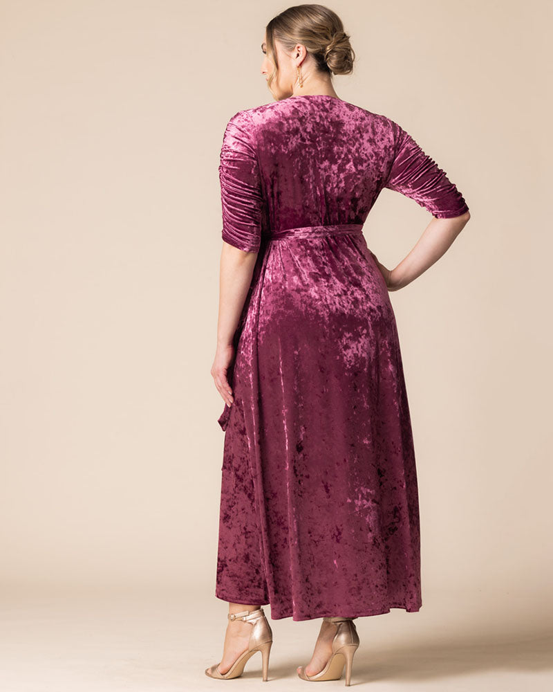 Cara Velvet Wrap Gown