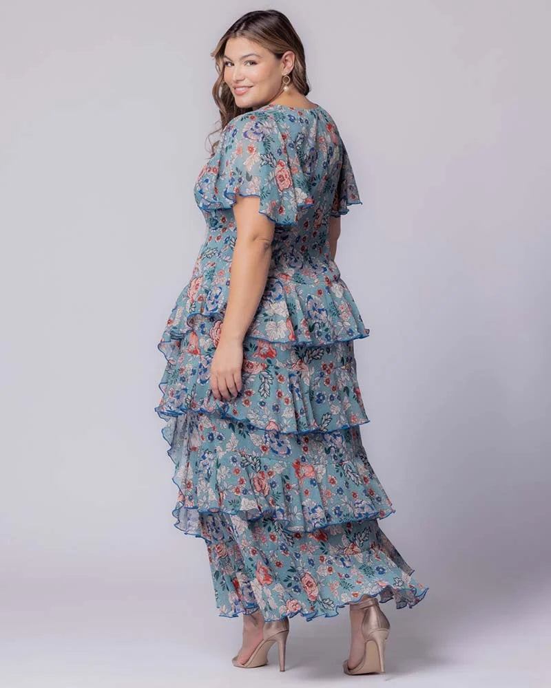 Tour de Flounce Chiffon Evening Gown - Sale!