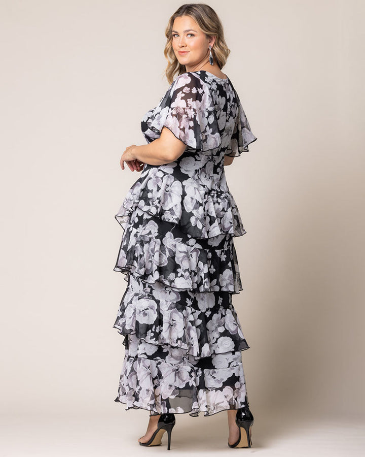 Tour de Flounce Chiffon Evening Gown - Sale!