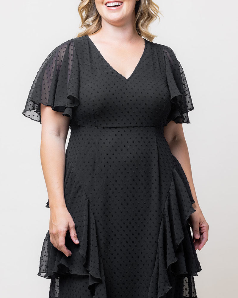 Tour de Flounce Chiffon Evening Gown - Sale!