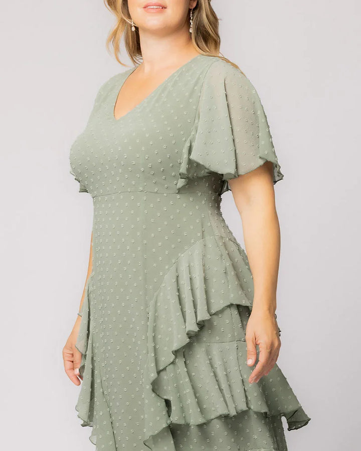 Tour de Flounce Chiffon Evening Gown - Sale!