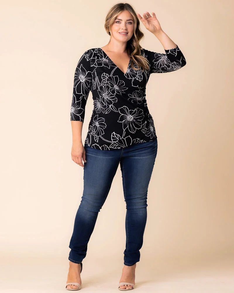 Femme Fatale Faux Wrap Top