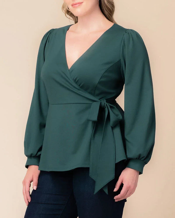 Natasha Long Sleeve Wrap Top