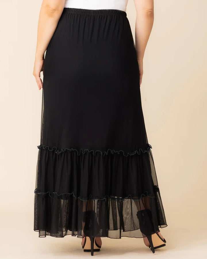 Isla Tiered Mesh Maxi Skirt – Sale!