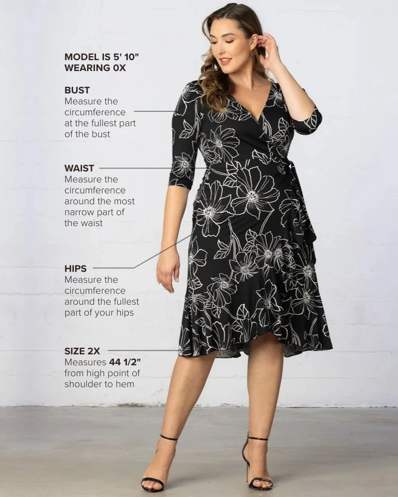 Flirty Flounce Wrap Dress