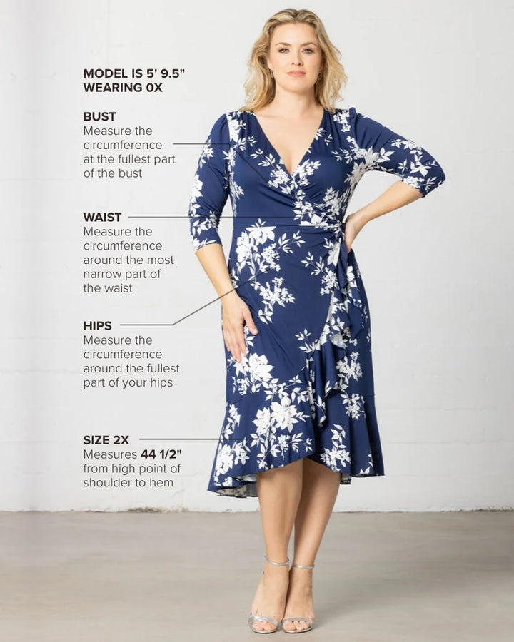 Flirty Flounce Wrap Dress