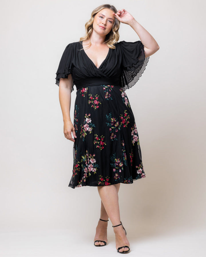 Lillian Embroidered Cocktail Dress