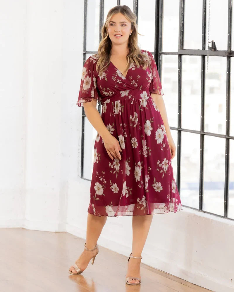 Margot Mesh Midi Cocktail Dress