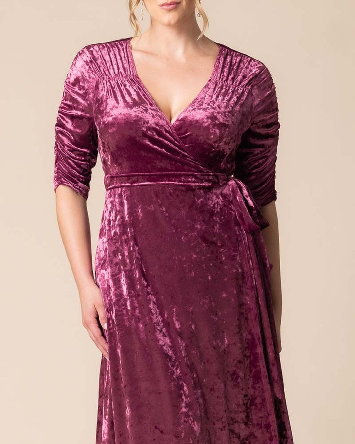 Cara Velvet Wrap Gown