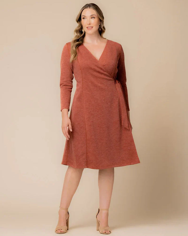 London Jumper Knit Wrap Dress - Sale!