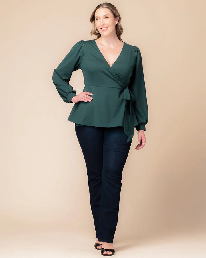 Natasha Long Sleeve Wrap Top