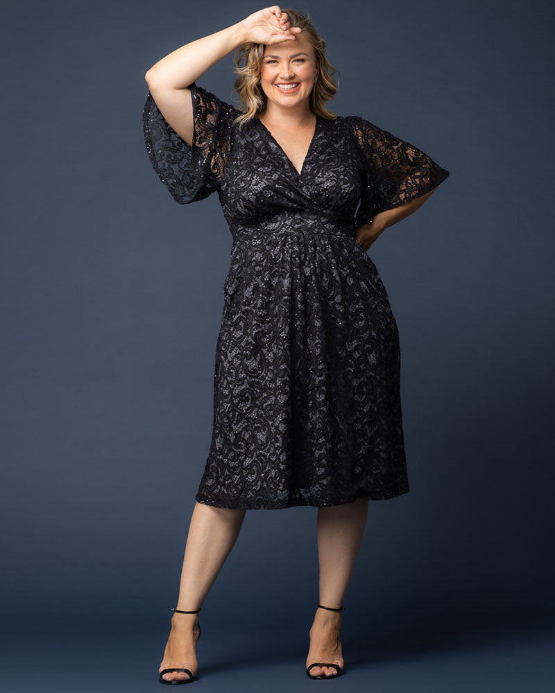 Starry Sequined Lace Cocktail Dress - Sale!