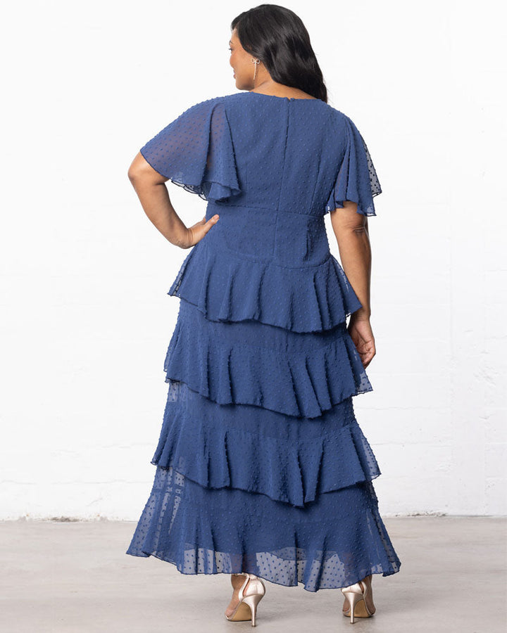 Tour de Flounce Chiffon Evening Gown - Sale!