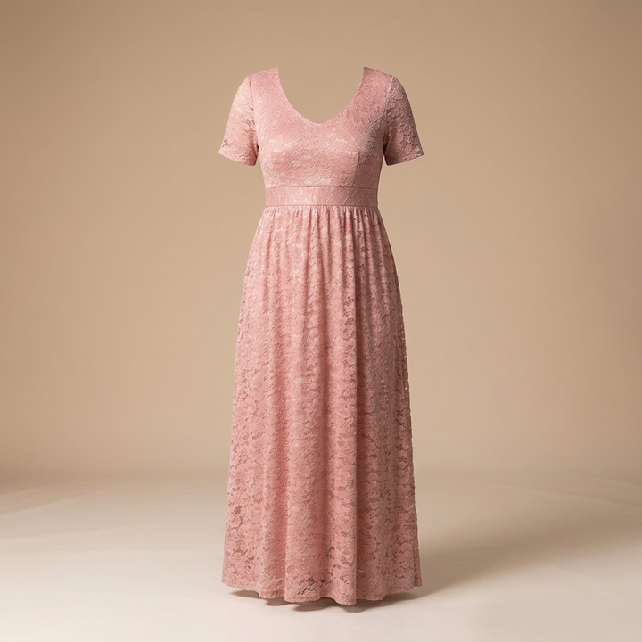 Luminous Sequin Lace Long Gown