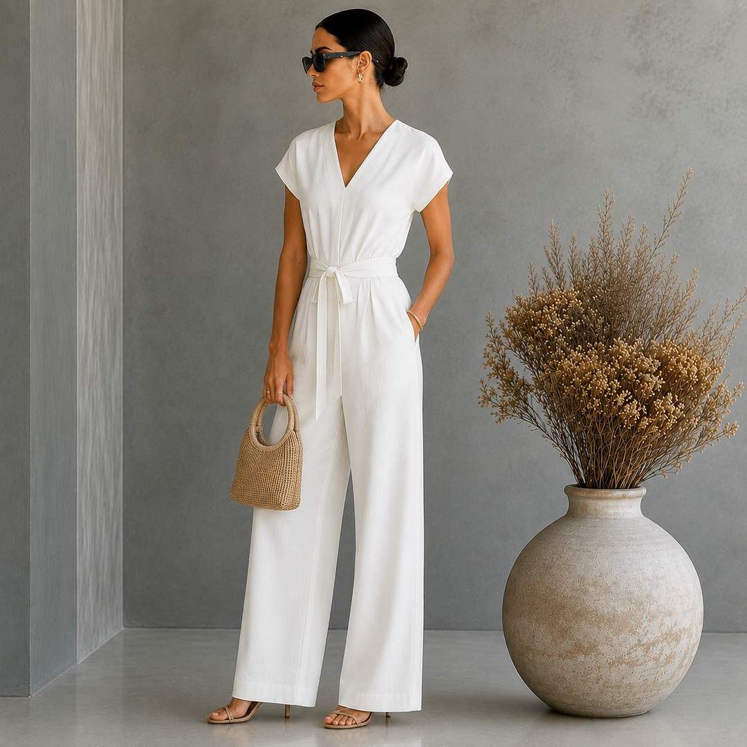 Evelyn Cropped Wide Leg Jumpsuit
