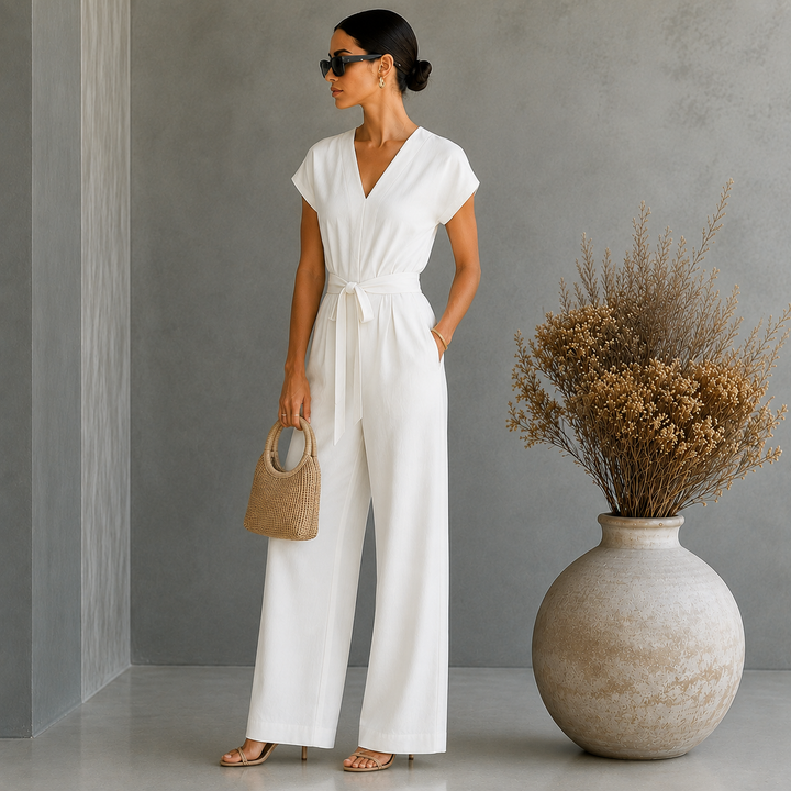 Evelyn Cropped Wide Leg Jumpsuit